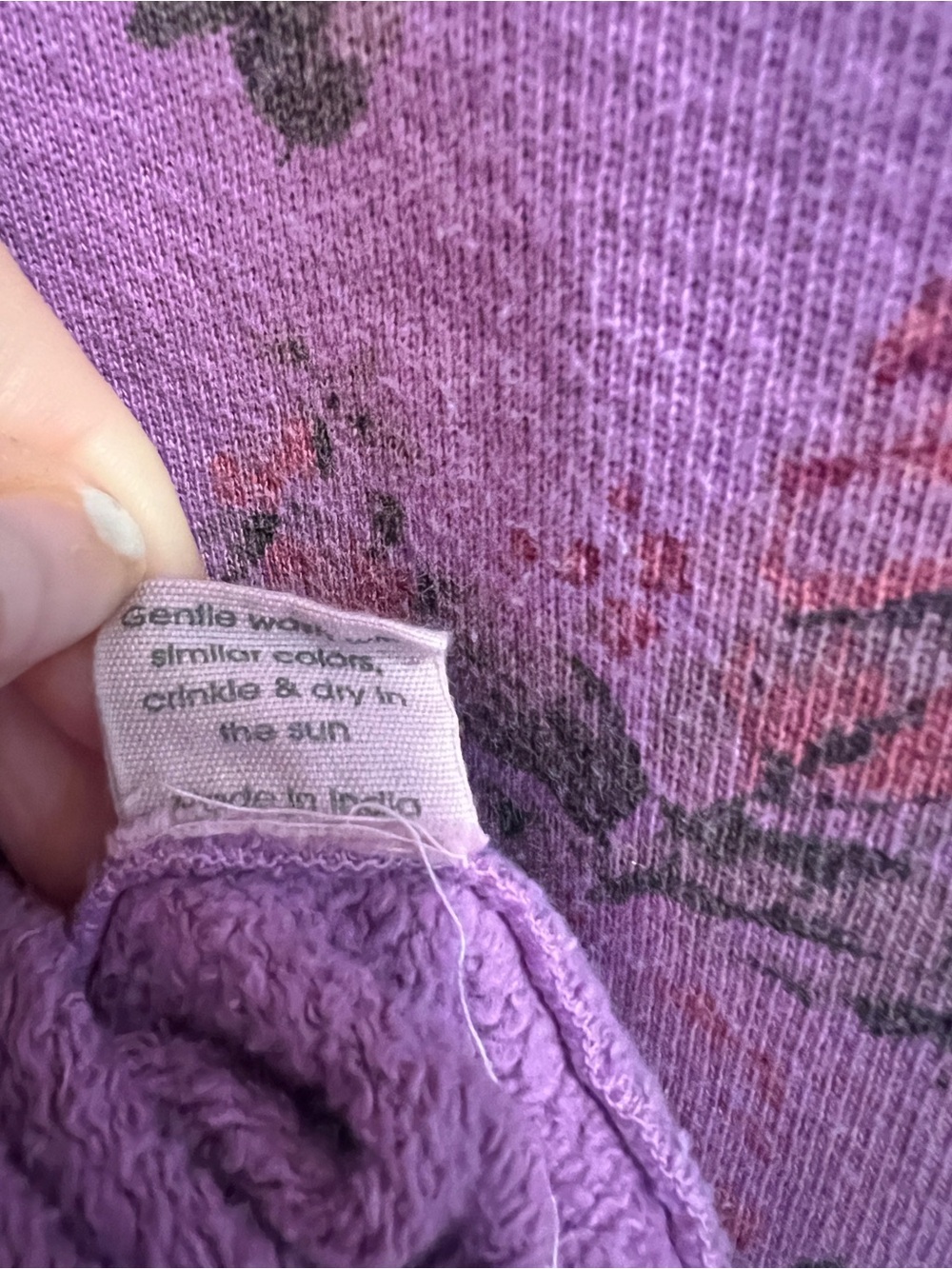 MAGNOLIA PEARL FLORAL ASHER PULLOVER 1397 in Iris Rose One Size Purple GUC - Picture 10 of 10
